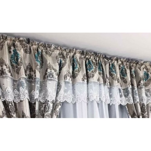 Set unic de perdele Plus draperii decorative pentru sufragerie dormitor, 4 Metri Pe 160cm, PRD-49