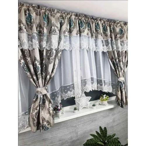 Set unic de perdele Plus draperii decorative pentru sufragerie dormitor, 4 Metri Pe 160cm, PRD-49