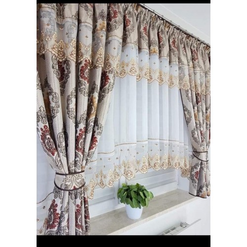 Set unic de perdele Plus draperii decorative pentru sufragerie dormitor, 4 Metri Pe 160cm, PRD-51