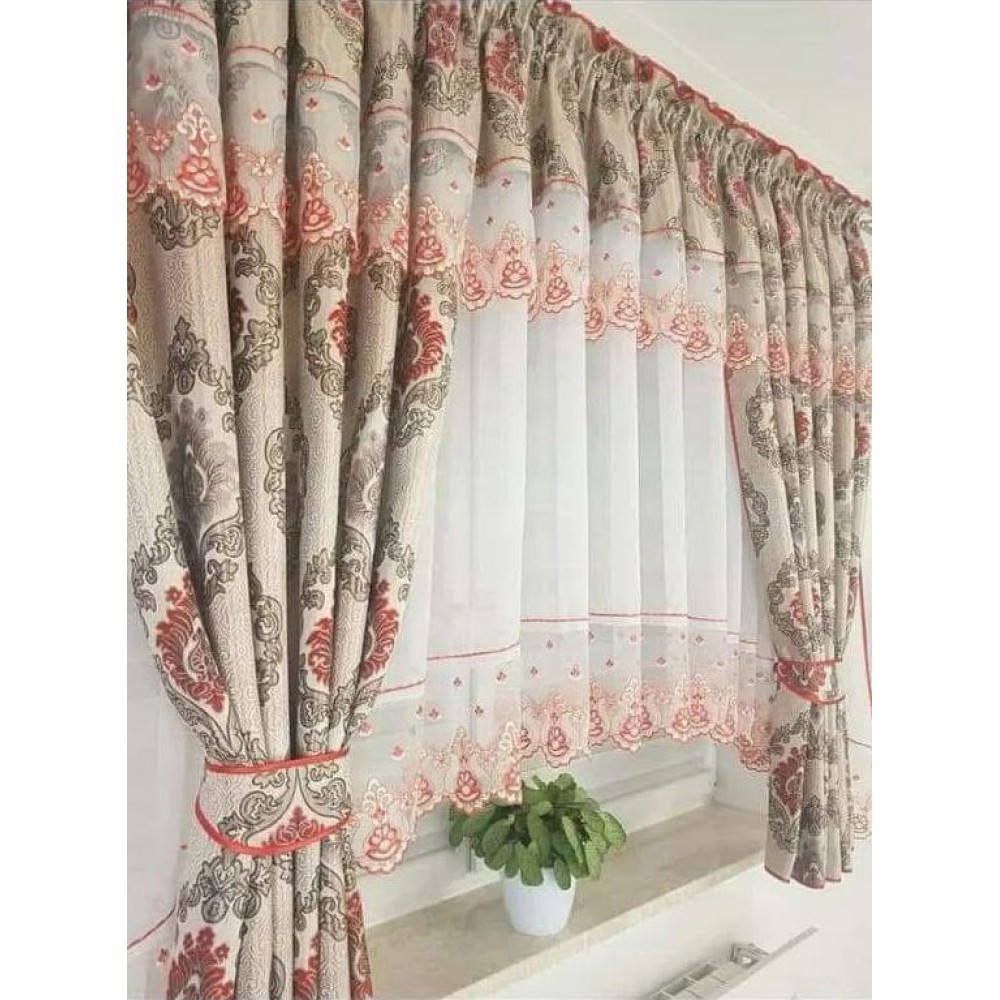 Set unic de perdele Plus draperii decorative pentru sufragerie dormitor, 4 Metri Pe 160cm, PRD-52