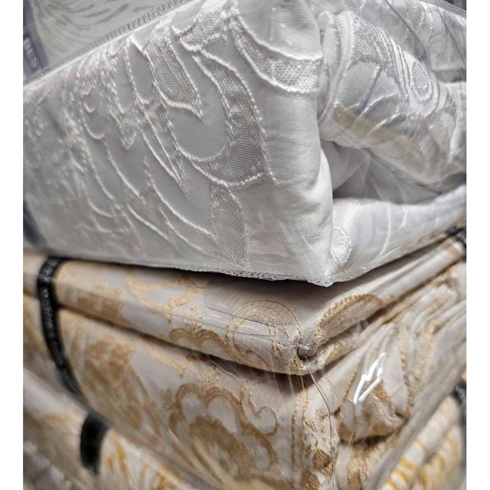 Set Lenjerie Eleganta pentru pat dublu din Jacquard Satinat, compus din 6 piese, Cearceaf de pat 220x240cm, JK12