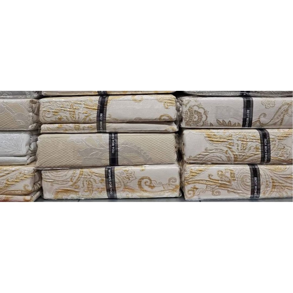 Set Lenjerie Eleganta pentru pat dublu din Jacquard Satinat, compus din 6 piese, Cearceaf de pat 220x240cm, JK12