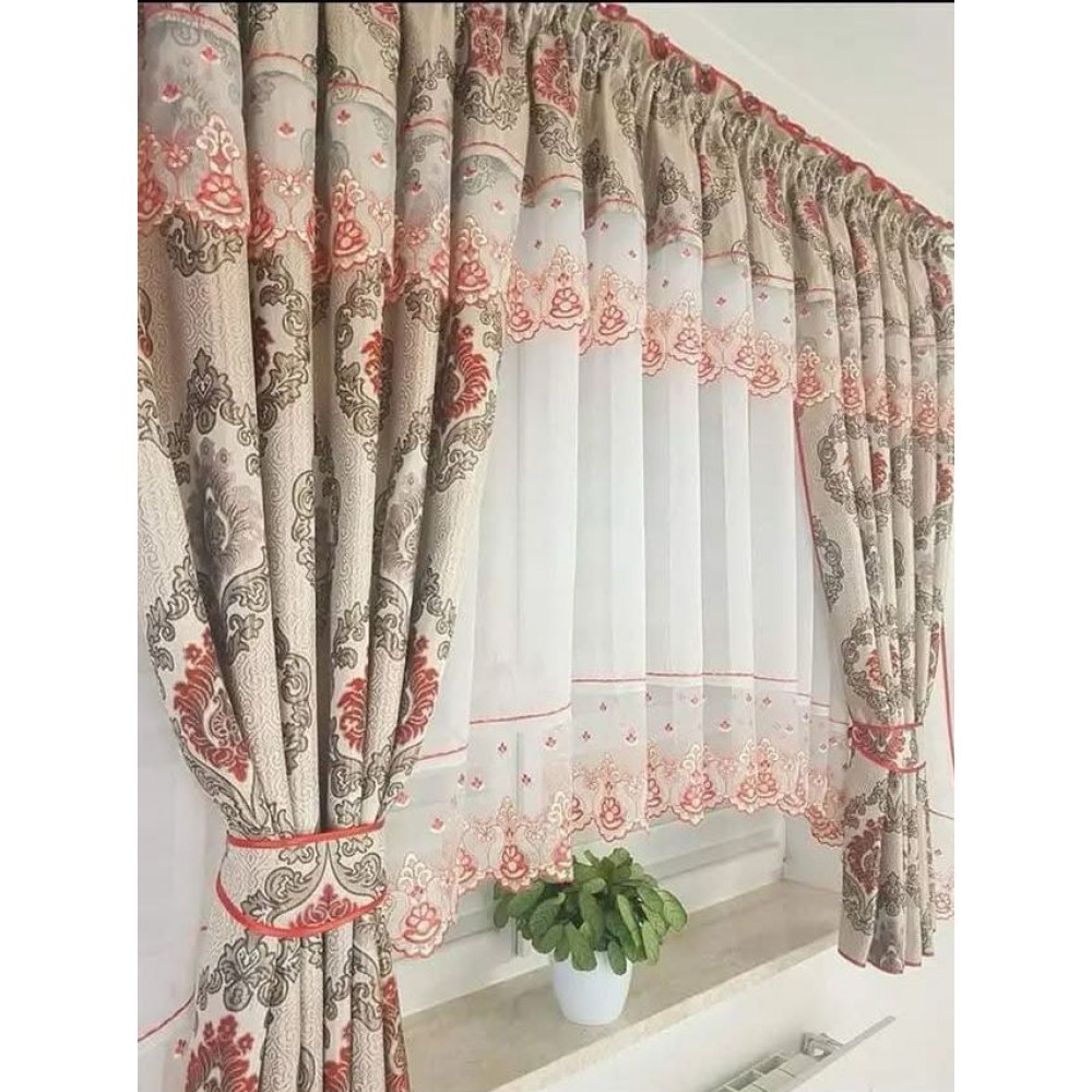 Set unic de perdele Plus draperii decorative pentru sufragerie dormitor, 4 Metri Pe 160cm, PRD-57