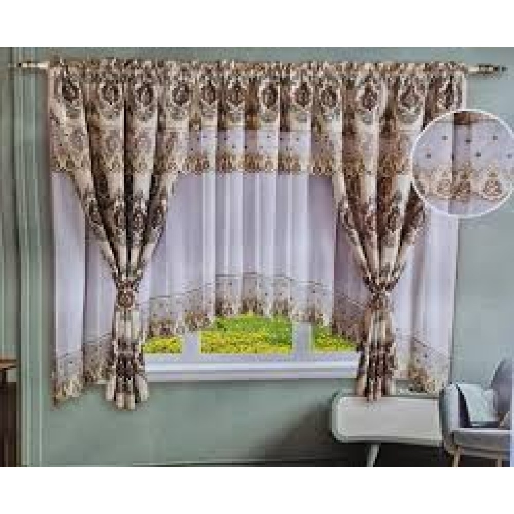 Set unic de perdele Plus draperii decorative pentru sufragerie dormitor, 4 Metri Pe 160cm, PRD-62