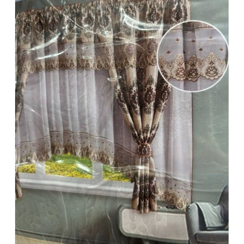 Set unic de perdele Plus draperii decorative pentru sufragerie dormitor, 4 Metri Pe 160cm, PRD-62