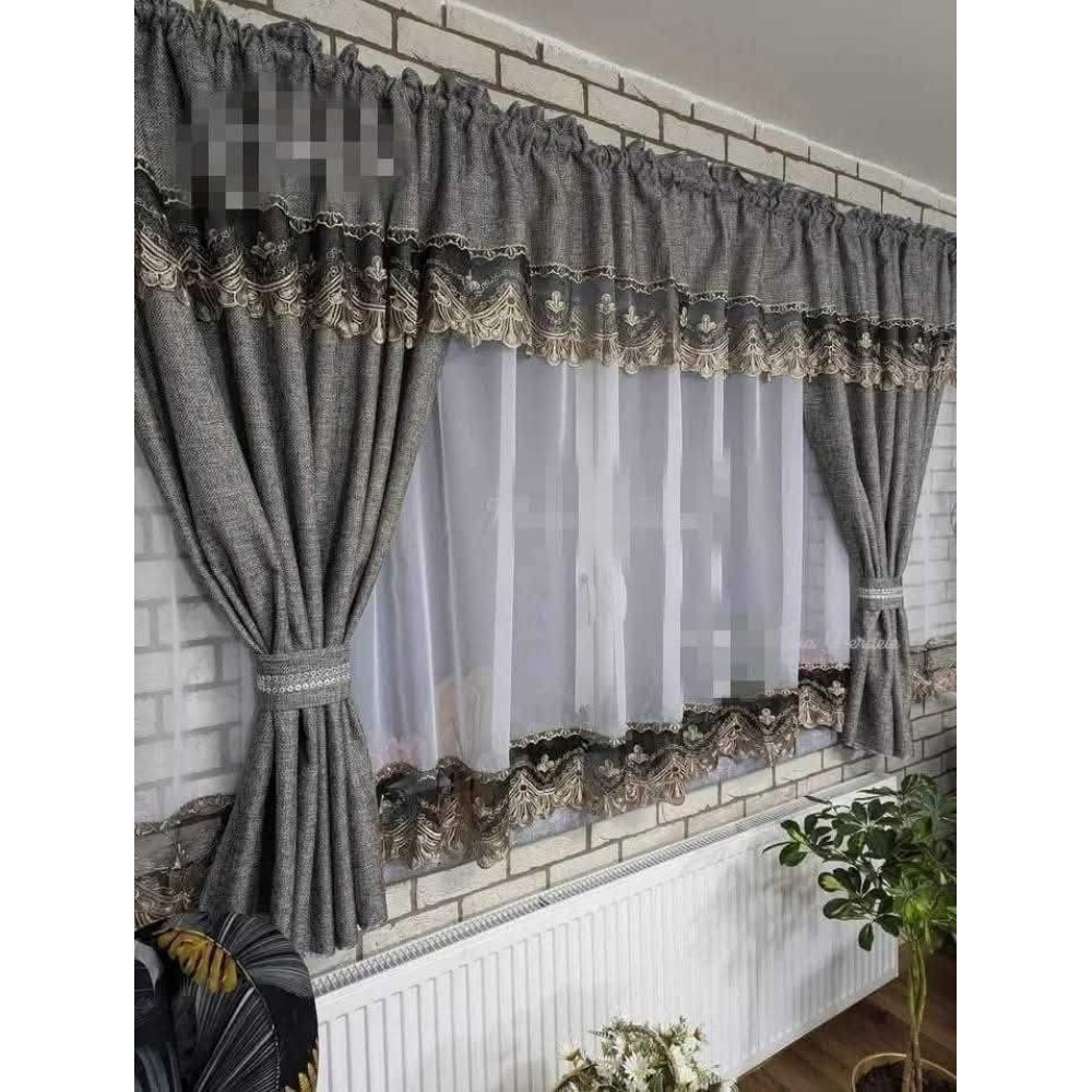 Set unic de perdele Plus draperii decorative pentru sufragerie dormitor, 4 Metri Pe 160cm, PRD-63