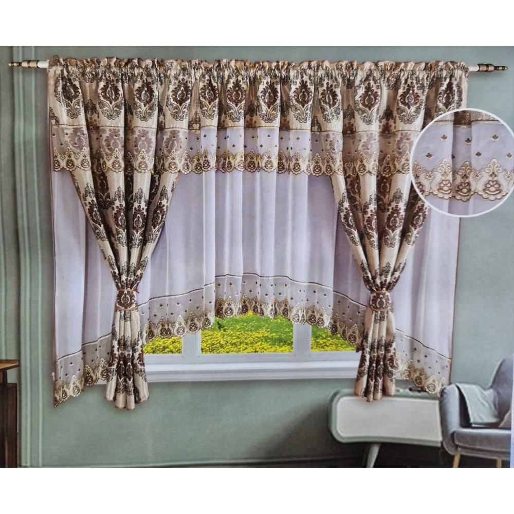 Set unic de perdele Plus draperii decorative pentru sufragerie dormitor, 4 Metri Pe 160cm, PRD-64