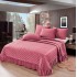 Cuvertura pentru pat de 2 persoane, 3 piese, Catifea cu volanase, 230x250+20cm, CF-2