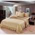 Cuvertura pentru pat de 2 persoane, 3 piese, Catifea cu volanase, 230x250+20cm, CF-4
