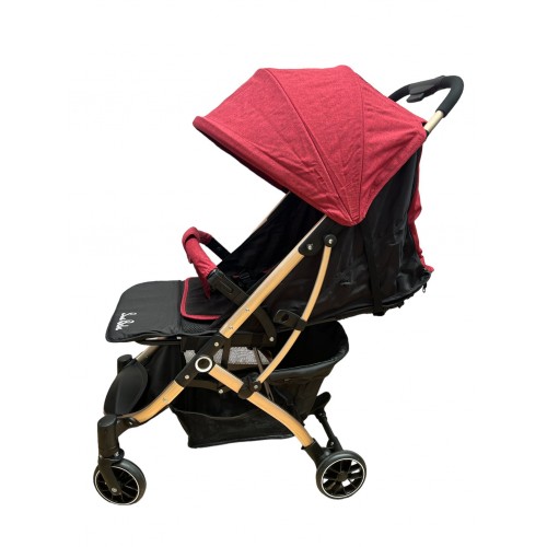 Carucior sport cu pliere compacta tip troller, cu suspensii, usor de manevrat si depozitat, 6-36 luni, 661-ROSU