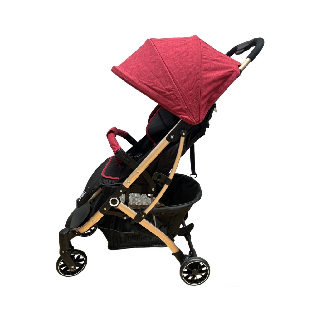 Carucior sport cu pliere compacta tip troller, cu suspensii, usor de manevrat si depozitat, 6-36 luni, 661-ROSU
