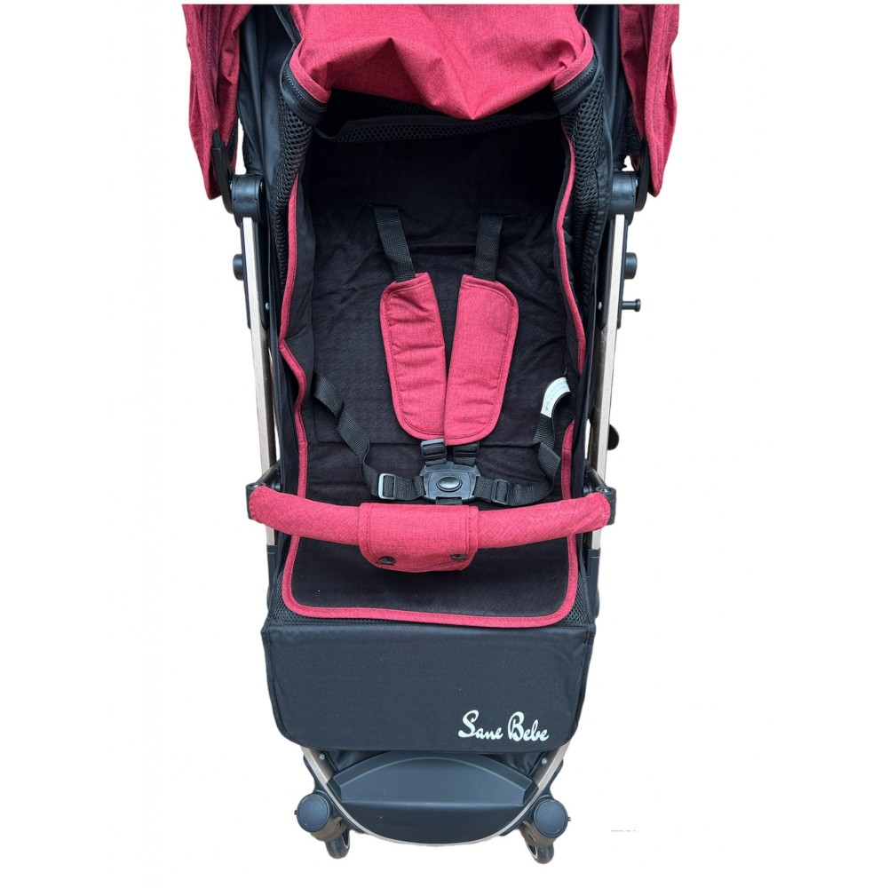 Carucior sport cu pliere compacta tip troller, cu suspensii, usor de manevrat si depozitat, 6-36 luni, 661-ROSU