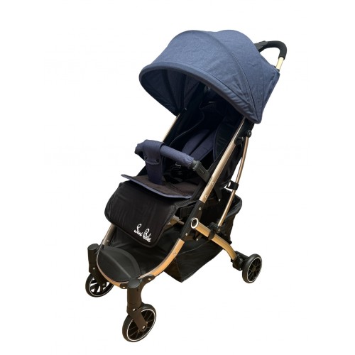 Carucior sport cu pliere compacta tip troller, cu suspensii, usor de manevrat si depozitat, 6-36 luni, 661-ALBASTRU