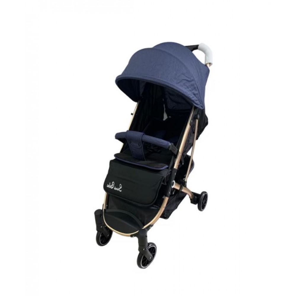 Carucior sport cu pliere compacta tip troller, cu suspensii, usor de manevrat si depozitat, 6-36 luni, 661-ALBASTRU