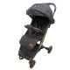 Carucior sport pliabil tip troller,cu husa pentru picioare pentru copii, cu pozitie de somn, 608S-NEGRU