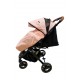 Carucior sport cu maner reversibil si husa, 6-36 luni, suspensii pe cadru, pliabil si troler, C1-ROZ