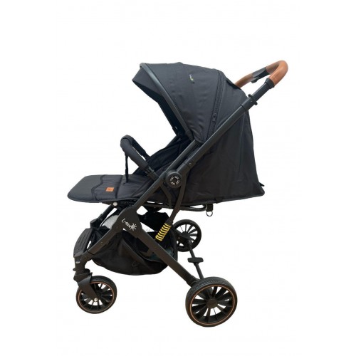 Carucior sport cu maner reversibil si husa, 6-36 luni, suspensii pe cadru, pliabil si troler, C1-NEGRU