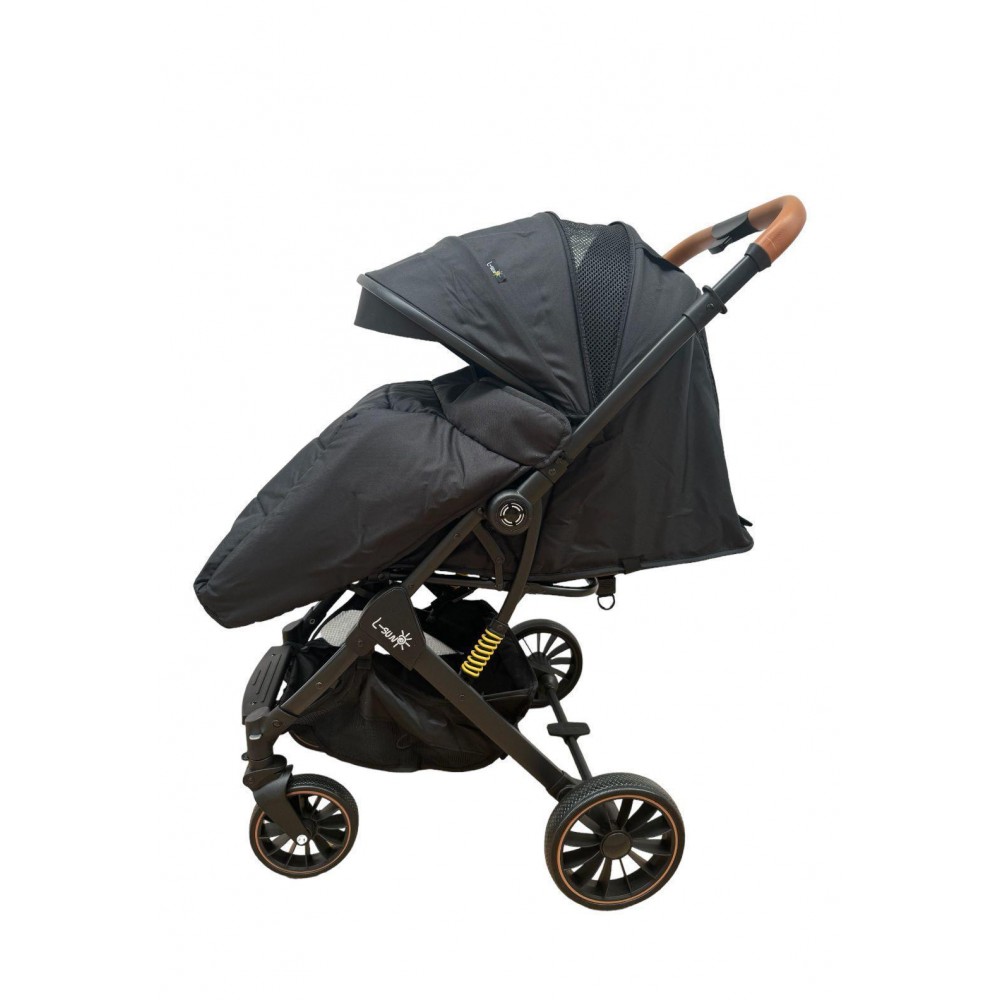 Carucior sport cu maner reversibil si husa, 6-36 luni, suspensii pe cadru, pliabil si troler, C1-NEGRU