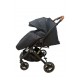Carucior sport cu maner reversibil si husa, 6-36 luni, suspensii pe cadru, pliabil si troler, C1-NEGRU
