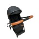 Carucior sport cu maner reversibil si husa, 6-36 luni, suspensii pe cadru, pliabil si troler, C1-NEGRU