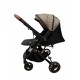Carucior sport cu maner reversibil si husa, 6-36 luni, suspensii pe cadru, pliabil si troler, C1-CREM