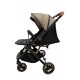 Carucior sport cu maner reversibil si husa, 6-36 luni, suspensii pe cadru, pliabil si troler, C1-CREM