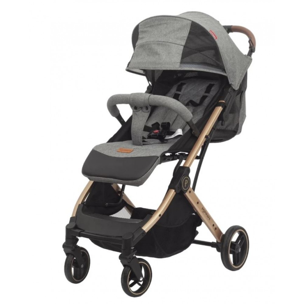 Carucior Sport Compact si Pliabil cu sistem Tip Troller, 6-36 luni, 7,5 kg, cu pliere compacta pentru avion, C9-Gri