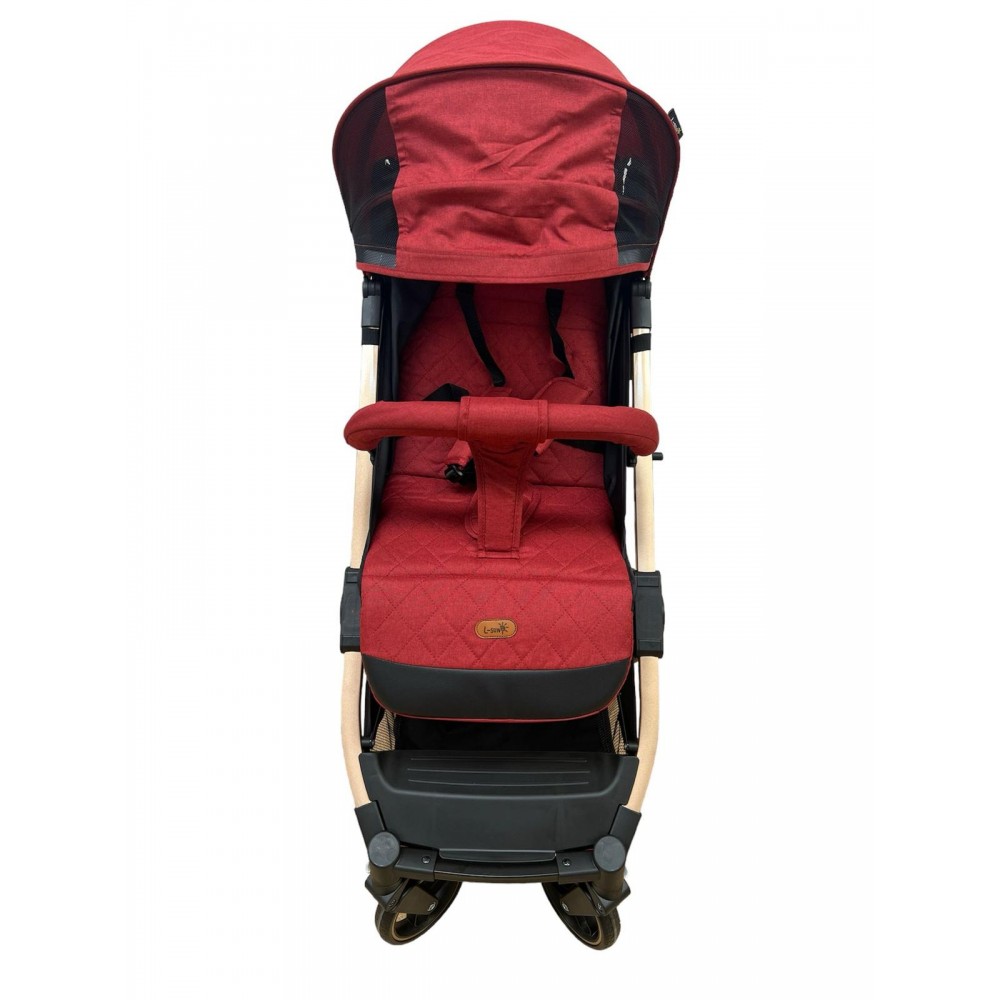 Carucior Sport Compact si Pliabil cu sistem Tip Troller, 6-36 luni, 7,5 kg, cu pliere compacta pentru avion, C9-Rosu