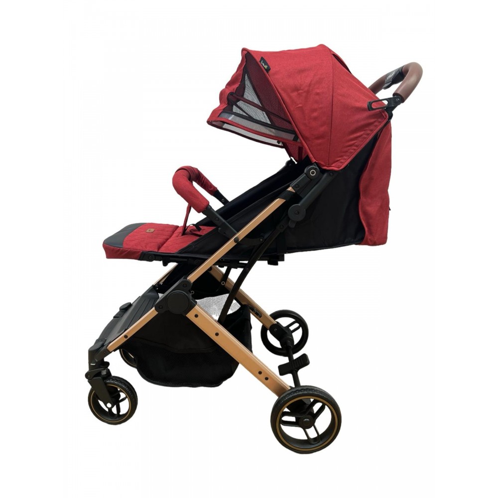 Carucior Sport Compact si Pliabil cu sistem Tip Troller, 6-36 luni, 7,5 kg, cu pliere compacta pentru avion, C9-Rosu