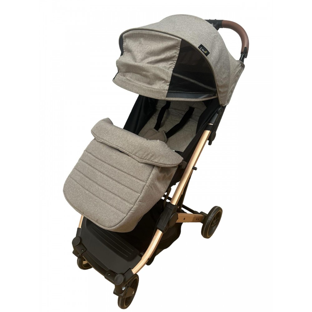 Carucior Sport Compact si Pliabil cu sistem Tip Troller, 6-36 luni, 7,5 kg, cu pliere compacta pentru avion, C9-Crem