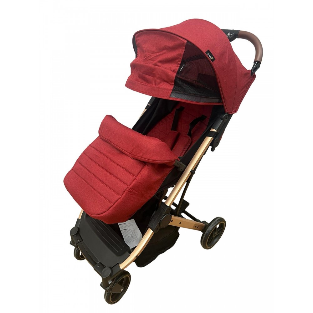 Carucior Sport Compact si Pliabil cu sistem Tip Troller, 6-36 luni, 7,5 kg, cu pliere compacta pentru avion, C9-Rosu