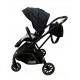 Carucior pliabil, 2 in 1, reversibil, geanta scutece, 6-36 luni, transformabil din landou in parte sport, Colectie Lux, C7-Negru