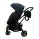 Carucior pliabil, 2 in 1, reversibil, geanta scutece, 6-36 luni, transformabil din landou in parte sport, Colectie Lux, C7-Negru
