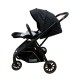 Carucior pliabil, 2 in 1, reversibil, geanta scutece, 6-36 luni, transformabil din landou in parte sport, Colectie Lux, C7-Negru