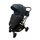 Carucior pliabil, 2 in 1, reversibil, geanta scutece, 6-36 luni, transformabil din landou in parte sport, Colectie Lux, C7-Negru