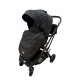 Carucior pliabil, 2 in 1, reversibil, geanta scutece, 6-36 luni, transformabil din landou in parte sport, Colectie Lux, C7-Negru Stars