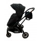 Carucior pliabil, 2 in 1, reversibil, geanta scutece, 6-36 luni, transformabil din landou in parte sport, Colectie Lux, C7-Negru Stars