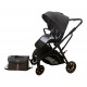 Carucior pliabil, 2 in 1, reversibil, geanta scutece, 6-36 luni, transformabil din landou in parte sport, Colectie Lux, C7-Gri