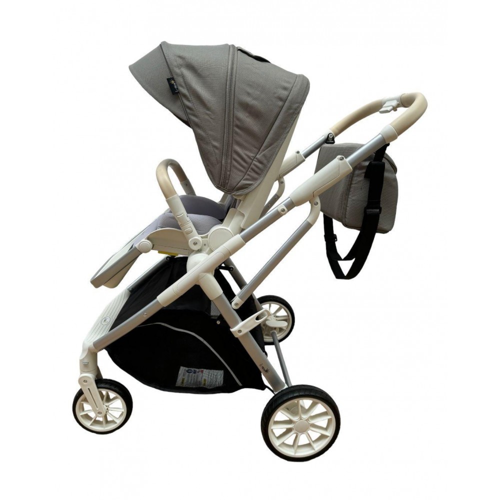 Carucior pliabil, 2 in 1, reversibil, geanta scutece, 6-36 luni, transformabil din landou in parte sport, Colectie Lux, C7-Verde