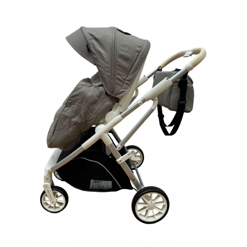 Carucior pliabil, 2 in 1, reversibil, geanta scutece, 6-36 luni, transformabil din landou in parte sport, Colectie Lux, C7-Verde