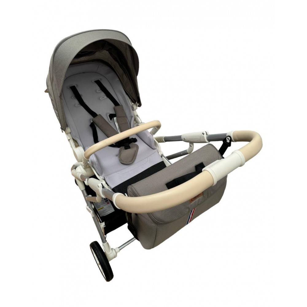 Carucior pliabil, 2 in 1, reversibil, geanta scutece, 6-36 luni, transformabil din landou in parte sport, Colectie Lux, C7-Verde