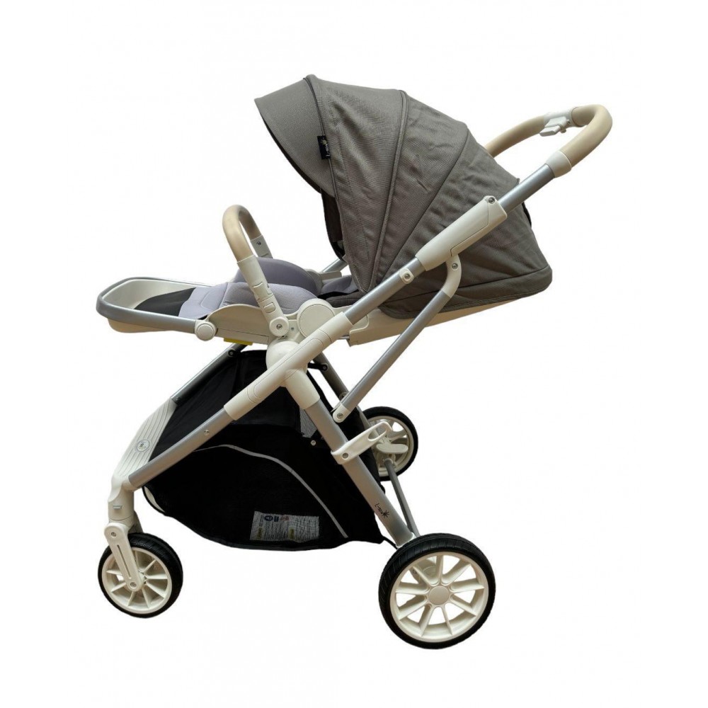 Carucior pliabil, 2 in 1, reversibil, geanta scutece, 6-36 luni, transformabil din landou in parte sport, Colectie Lux, C7-Verde