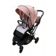 Carucior pliabil, 2 in 1, reversibil, geanta scutece, 6-36 luni, transformabil din landou in parte sport, Colectie Lux, C7-Roz