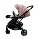 Carucior pliabil, 2 in 1, reversibil, geanta scutece, 6-36 luni, transformabil din landou in parte sport, Colectie Lux, C7-Roz