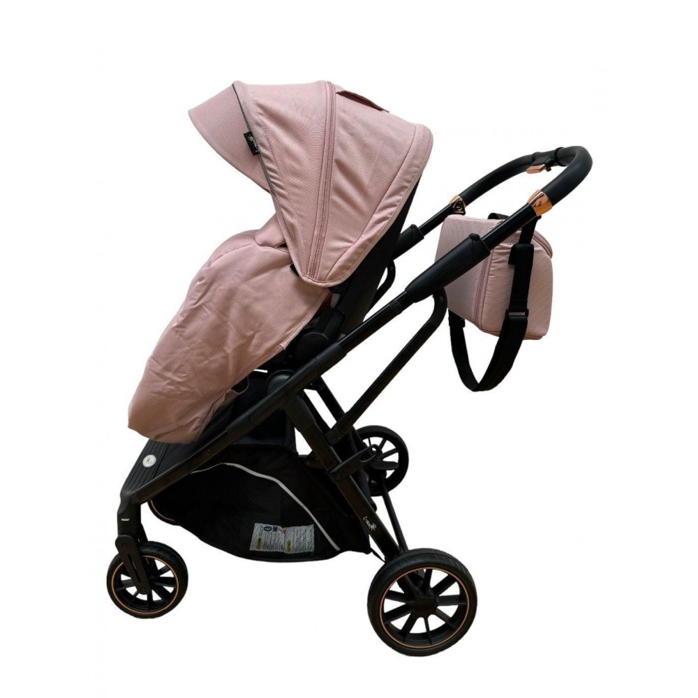 Carucior pliabil, 2 in 1, reversibil, geanta scutece, 6-36 luni, transformabil din landou in parte sport, Colectie Lux, C7-Roz