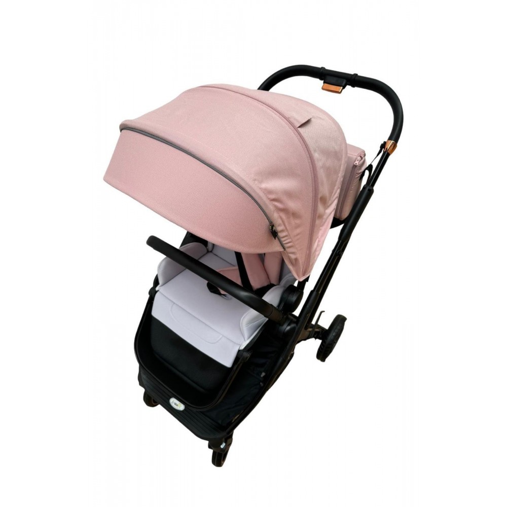 Carucior pliabil, 2 in 1, reversibil, geanta scutece, 6-36 luni, transformabil din landou in parte sport, Colectie Lux, C7-Roz