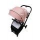 Carucior pliabil, 2 in 1, reversibil, geanta scutece, 6-36 luni, transformabil din landou in parte sport, Colectie Lux, C7-Roz