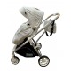 Carucior pliabil, 2 in 1, reversibil, geanta scutece, 6-36 luni, transformabil din landou in parte sport, Colectie Lux, C7-Alb