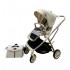 Carucior pliabil, 2 in 1, reversibil, geanta scutece, 6-36 luni, transformabil din landou in parte sport, Colectie Lux, C7-Alb