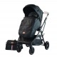 Carucior pliabil, 2 in 1, reversibil, geanta scutece, 6-36 luni, transformabil din landou in parte sport, Colectie Lux, C7-Negru